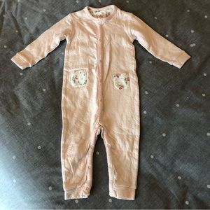 Cath Kids 100% cotton one-piece pajamas • quilted • 12-18 months • EUC
